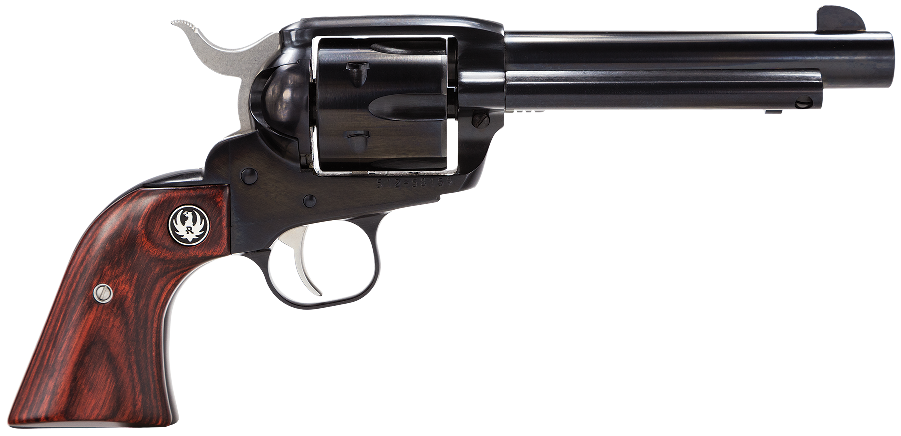 Ruger 5106 Vaquero  Medium Frame 357 Mag/38 Special 6rd 5.50" Blued Alloy Steel Barrel, Cylinder & Frame, Hardwood Grip, Transfer Bar Safety, Exposed Hammer