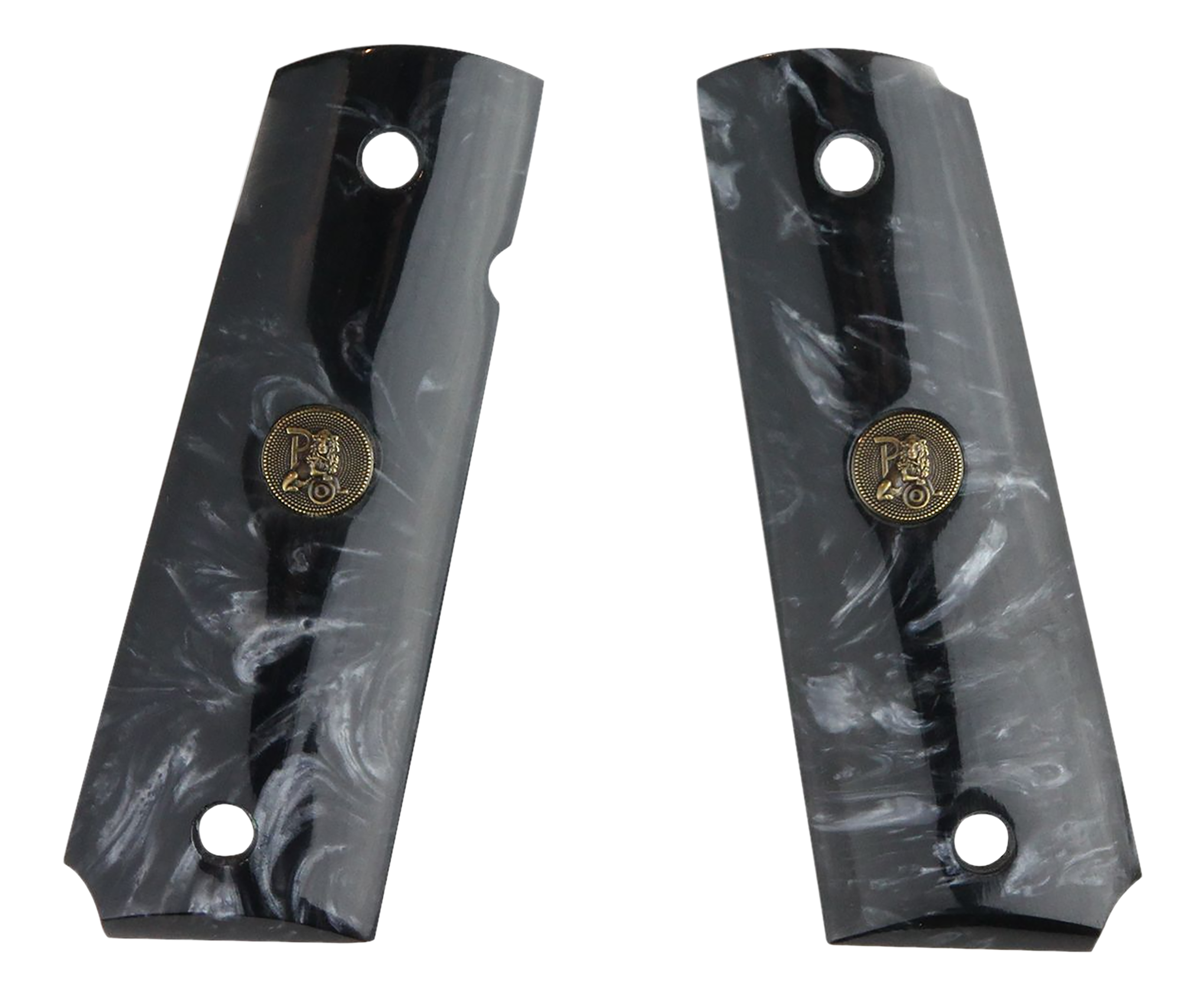 Pachmayr 62000 Custom Grip Black Simulated Pearl Panels for 1911 with Ambidextrous Safety