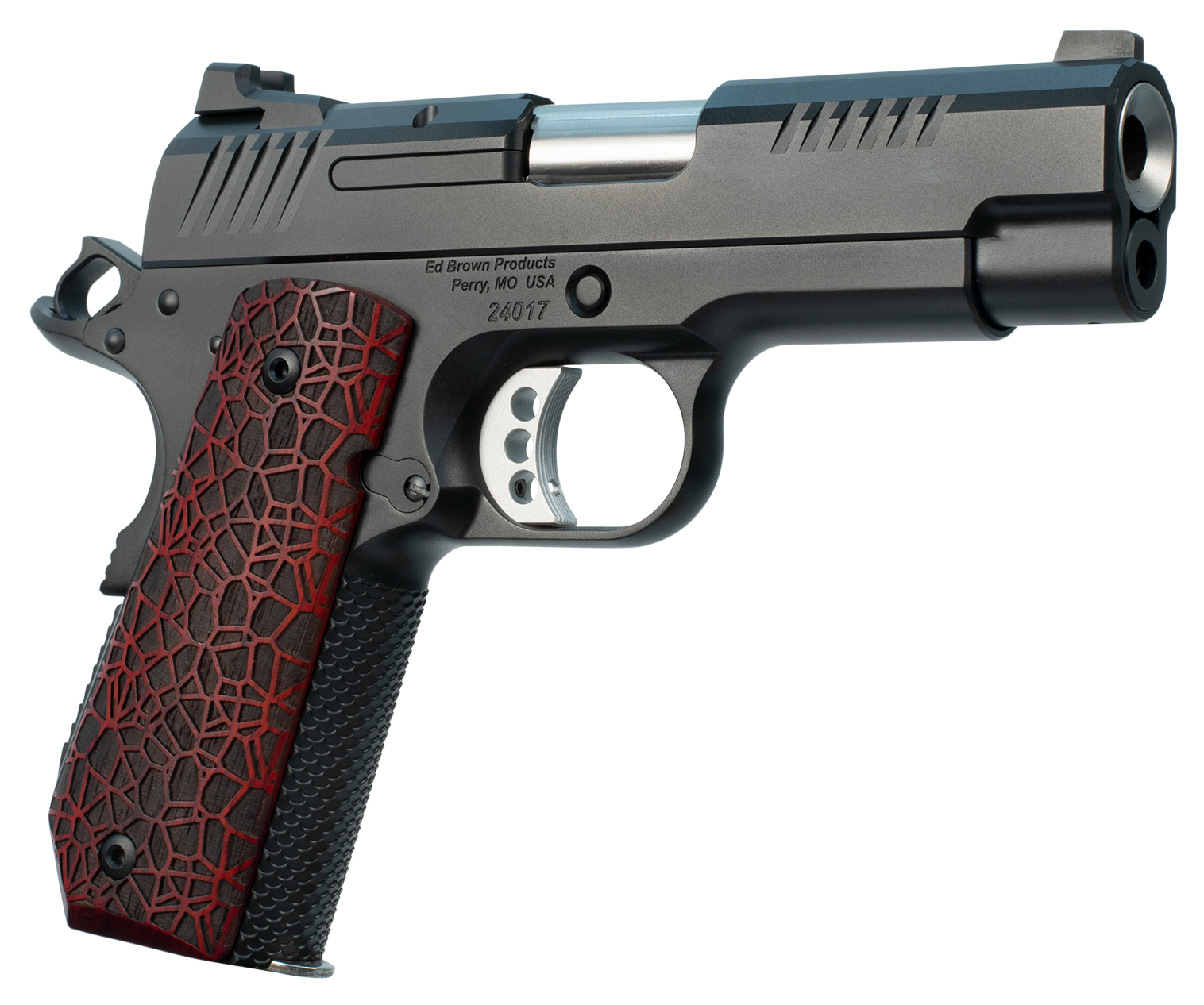 Ed Brown EVOKC9G4 1911 EVO KC9 9mm Luger 9+1 4" Stainless Bull Barrel, Black Gen4 Serrated Carbon Steel Slide & Frame w/Beavertail, Black G10 Grip, Ambidextrous