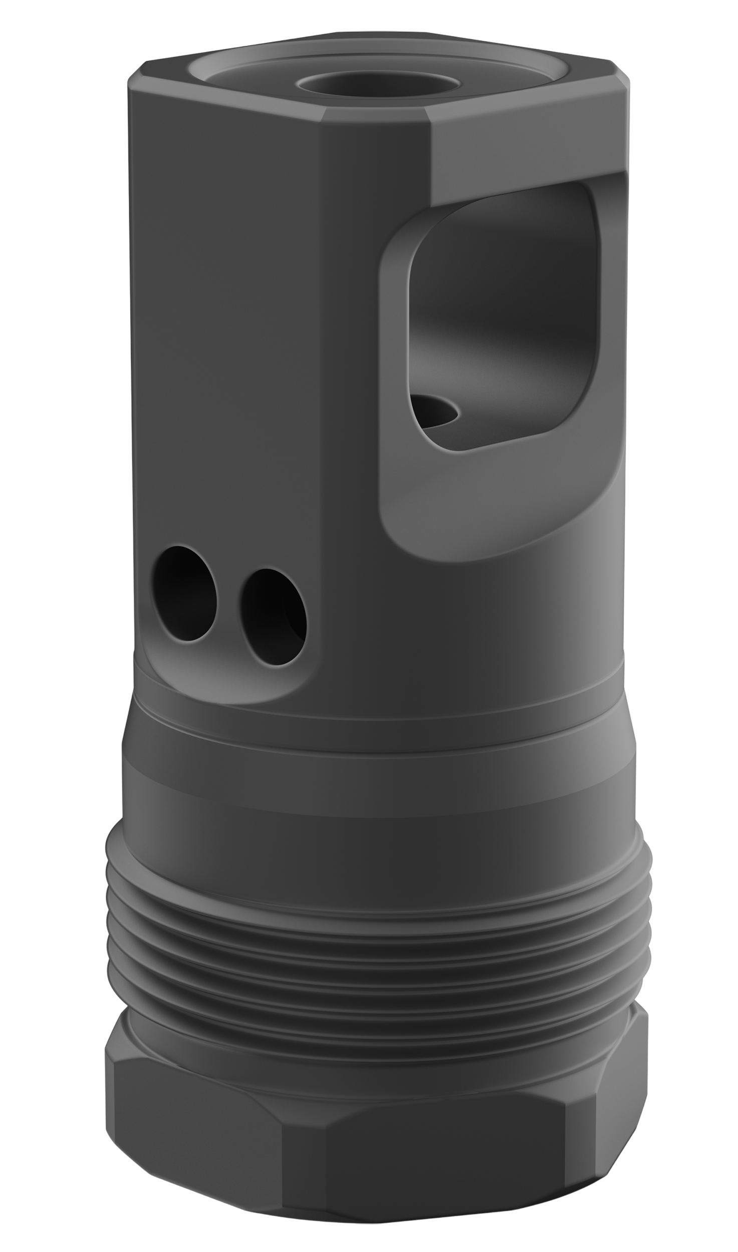 Breek Arms BRK4431 Echo Single Port Plan B Black Nitride Steel 5/8"x24 Threads 30 Cal