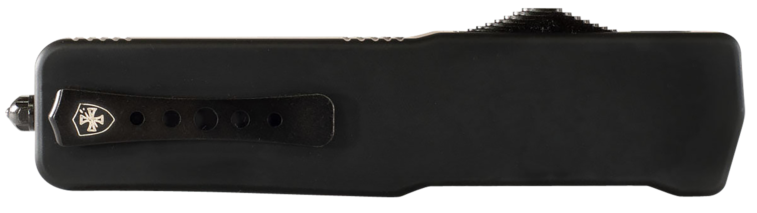 Templar Knife MABR321 Premium LW Slim 3.16" OTF Drop Point Plain Black Oxide Stonewashed D2 Steel Blade, 4.93" Black Aluminum Handle