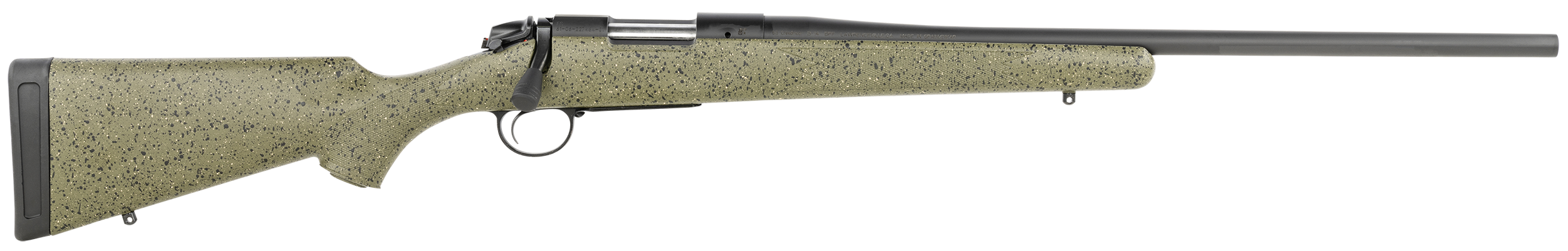 Bergara Rifles B14S102C B-14 Hunter 6.5 Creedmoor 3+1 22" Graphite Black Cerakote Barrel, SoftTouch Speckled Green Fixed American Style Stock