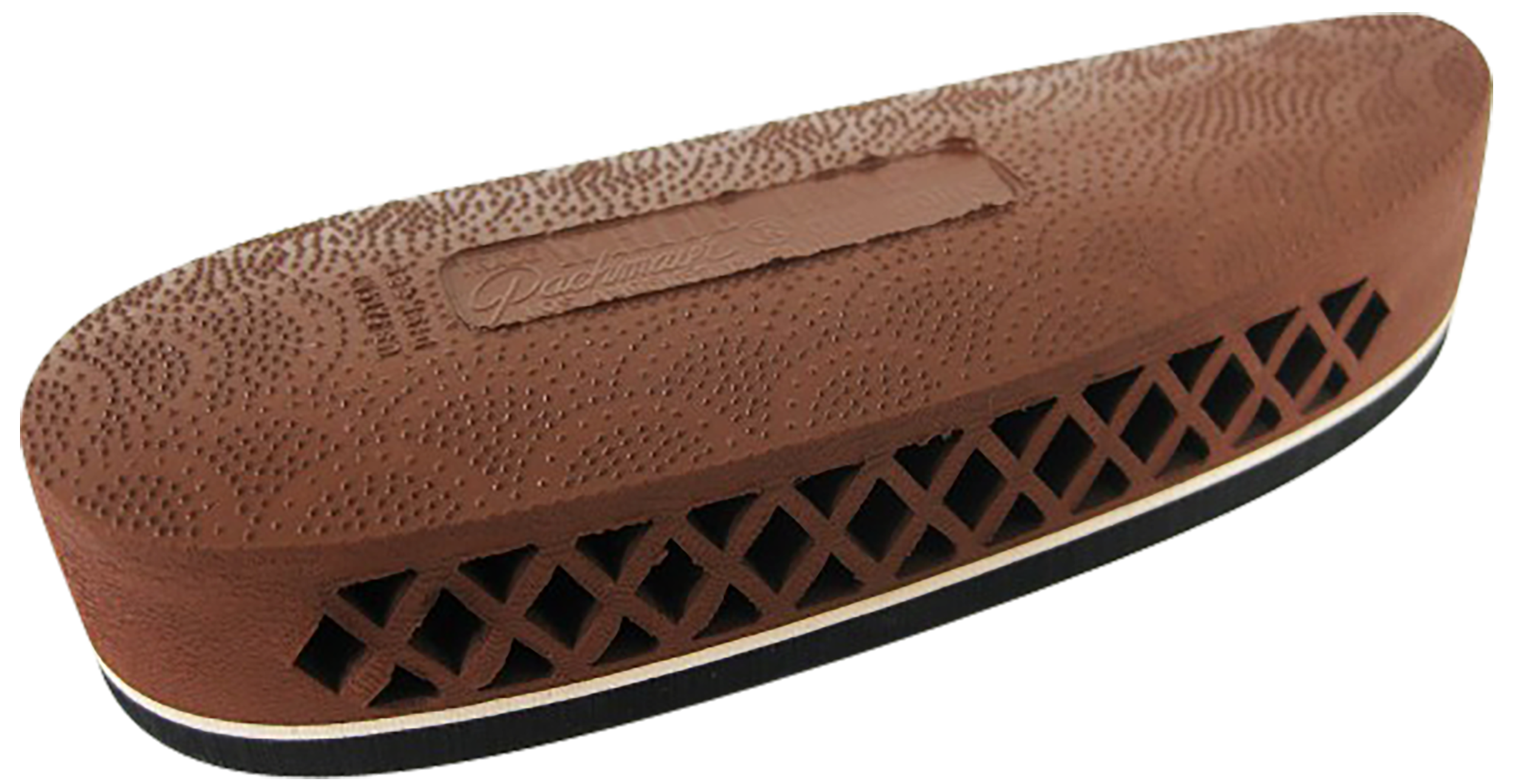 Pachmayr 00011 F325 Deluxe  Brown with White Line Small Rubber For Shotgun