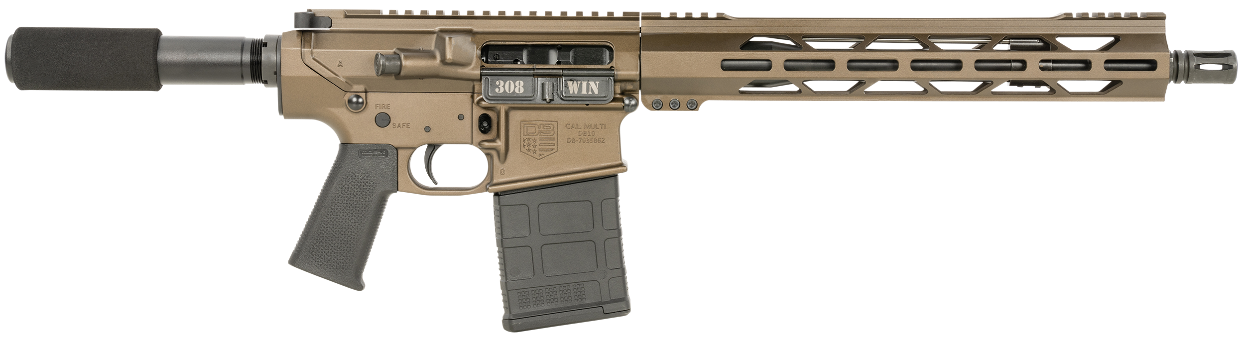 dDIAMONDBACK DB10 308WIN 13.5" PSTL 13" MLOK MIDNIGHT BRNZ 1-20RD