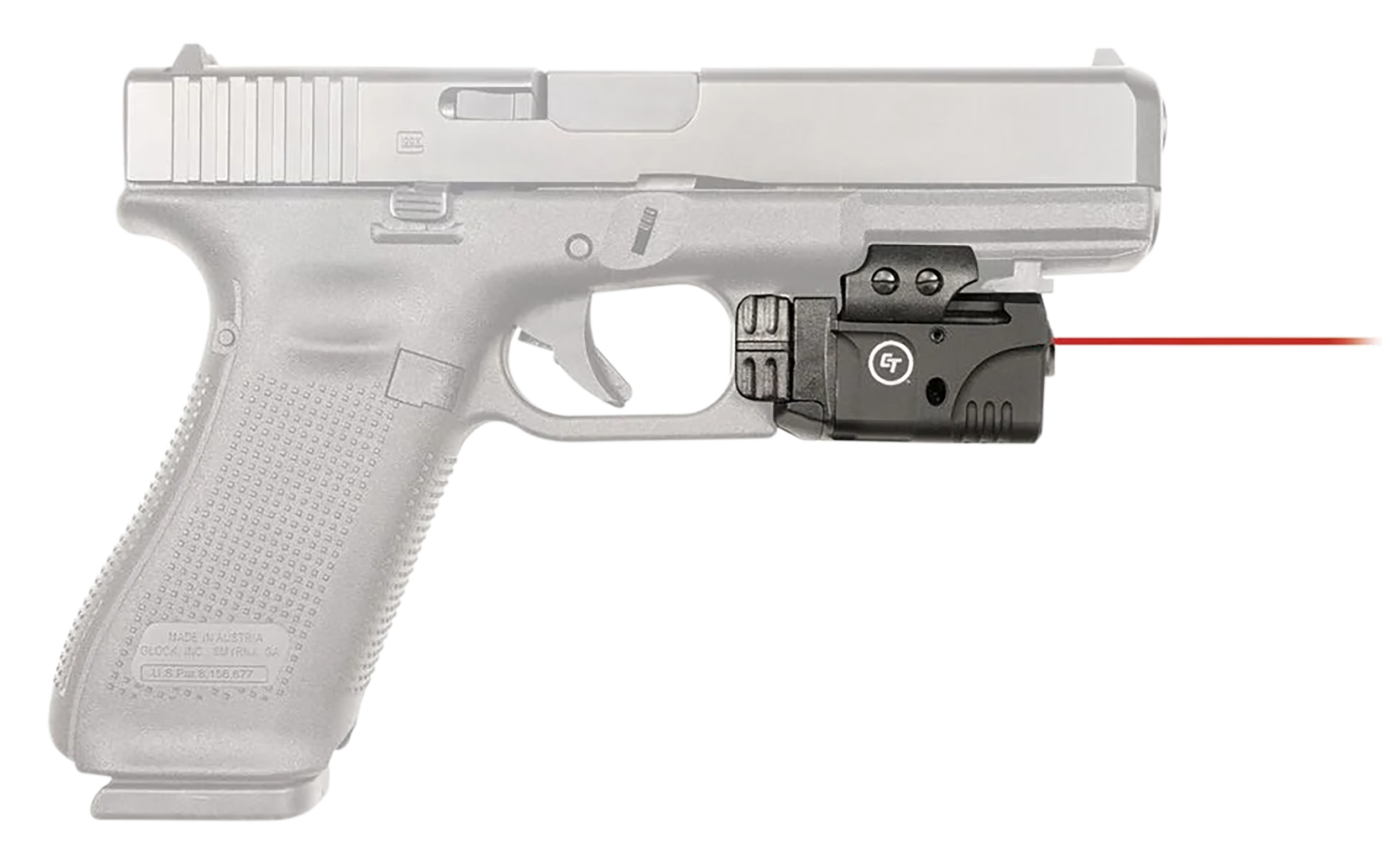 Crimson Trace 0142501 Rail Master Pro Red Laser 100 Lumens, Output 633nM Wavelength, Picatinny/Weaver Rail Mount