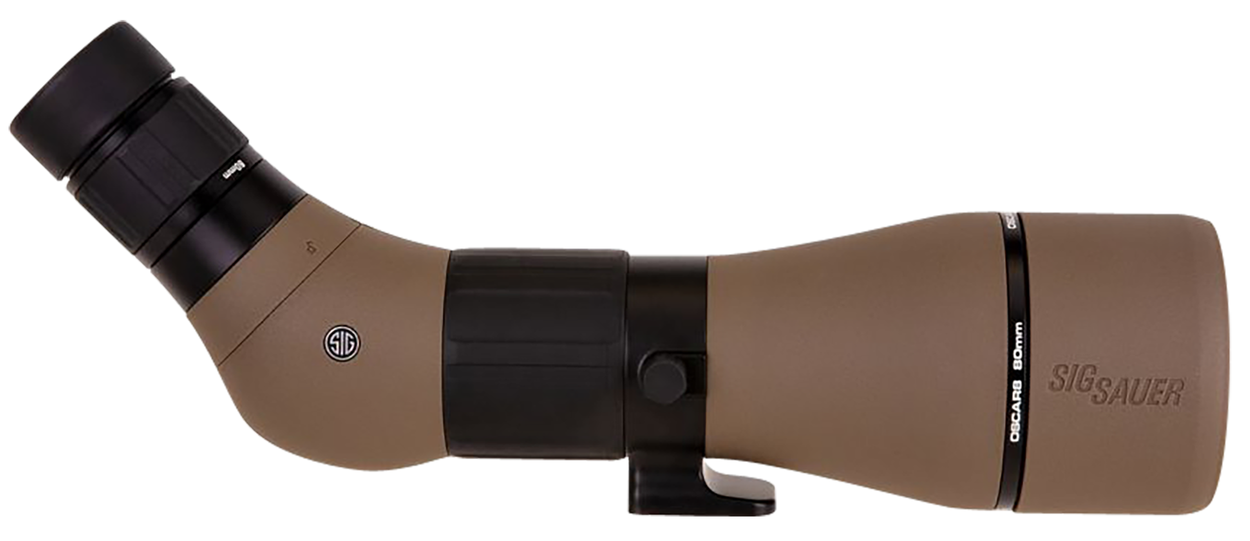 Sig Sauer Electro-Optics SOO82001 OSCAR8  Flat Dark Earth Rubber Armor 27-55x 80mm Angled Body