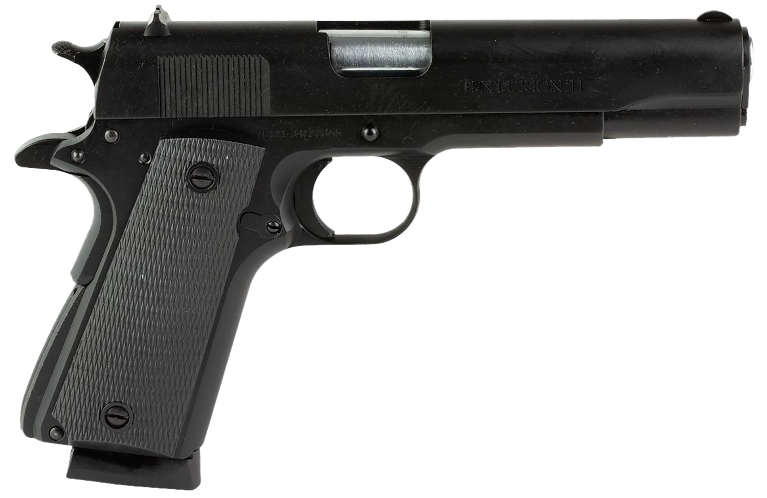 Century Arms HG9402N Centurion 11 45 ACP 8+1 5.01" Black Steel Barrel, Black Nitride Serrated Steel Slide, Black Grip