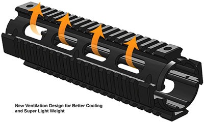 UTG RAIL PICATINNY AR-15 9" 2-PC DROP-IN MID-LENGTH