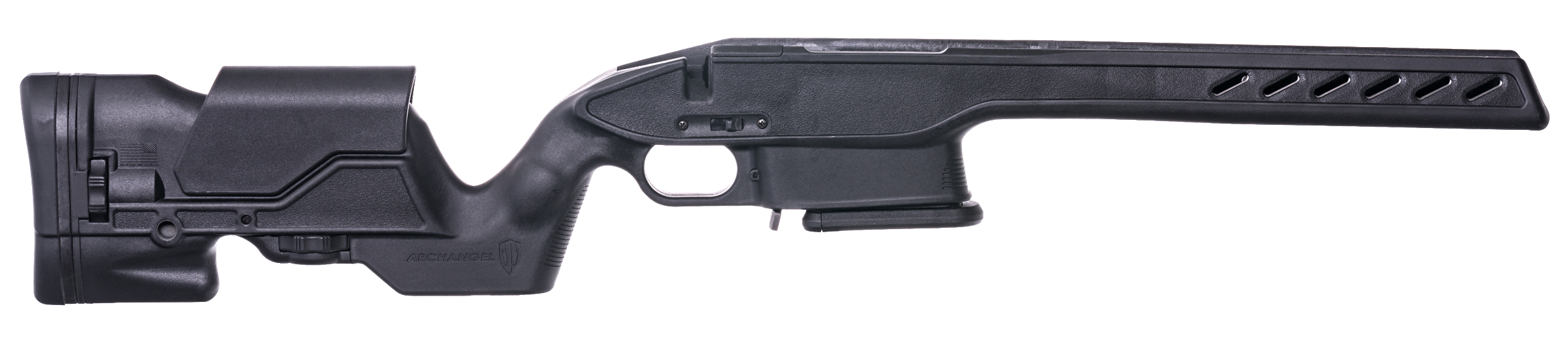 Archangel AAS10 Precision Elite Black Synthetic Fixed w/Adjustable Cheek Riser Fits Savage 10/11 Short Action