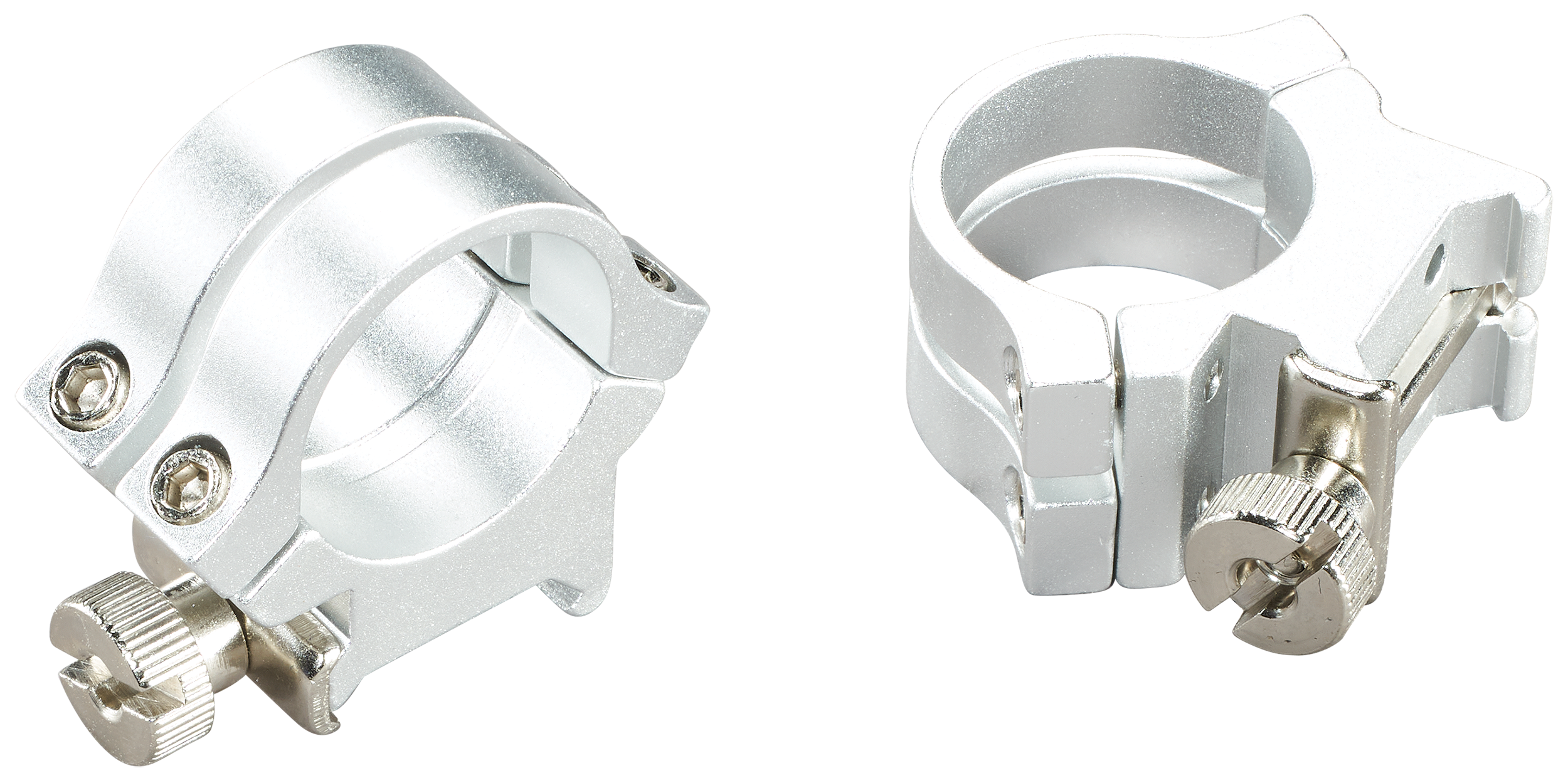 Weaver Mounts 49056 Quad Lock Detachable Rings  Silver 1" High