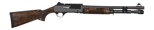 Panzer Arms PAM4TSDGNWS M4 12 Gauge Semi-Auto 3" 5+1 18.50" Disruptive Gray Barrel & Aluminum Receiver w/Picatinny Rail, Fixed Turkish Walnut Stock