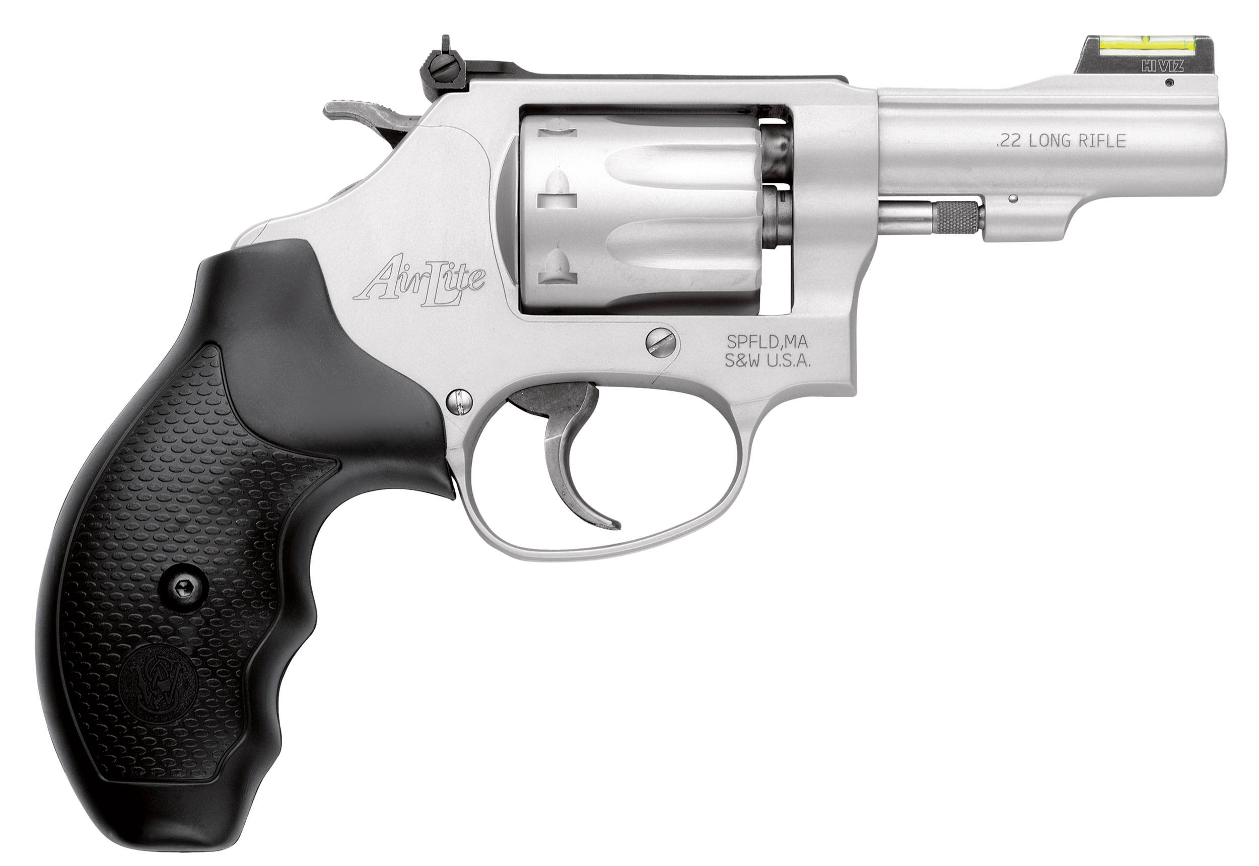 Smith & Wesson 160221 Model 317 Kit Gun *CA Compliant 22 LR 8 Shot 3" Stainless Steel Barrel, Aluminum Alloy Cylinder & J-Frame, HiViz Fiber Optic Green Front/Adjustable Rear Sights, Synthetic Grip