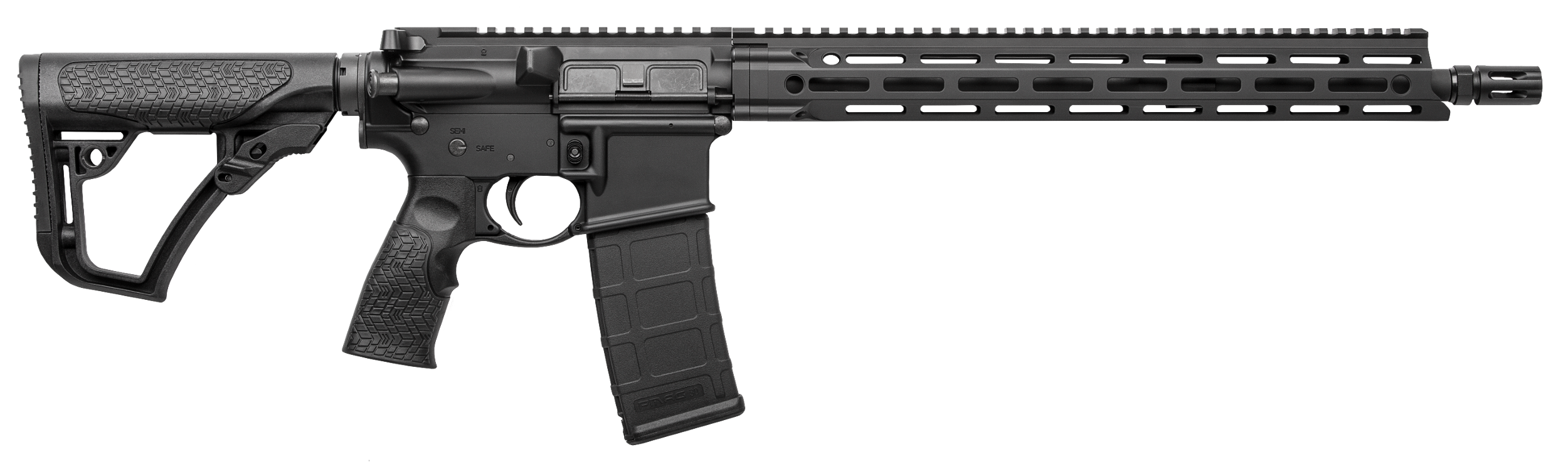 Daniel Defense 0212802081047 DDM4 V7 5.56x45mm NATO 30+1 16" Threaded Barrel w/Flash Suppressor, Black Hard Coat Anodized Receiver, 6 Position Stock w/SoftTouch Overmolding