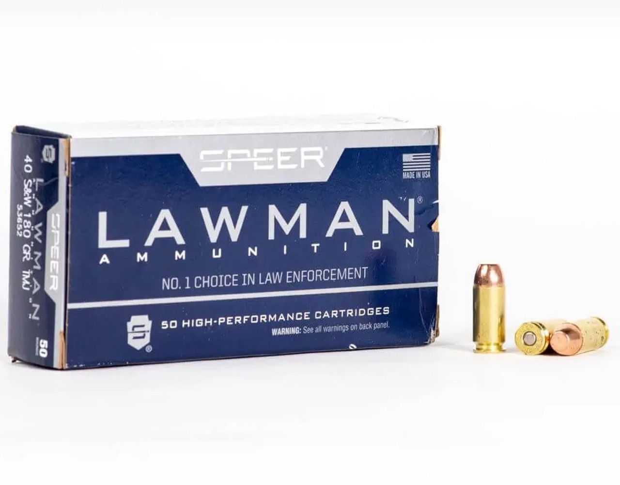 SPEER LAWMAN 40SW 180G TMJ 50RD BX 1000RD CASE