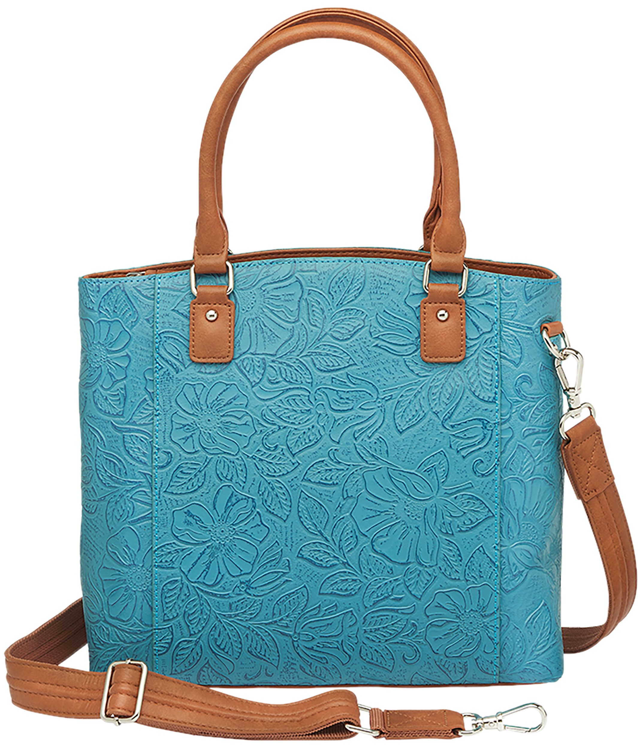 Gun Tote'n Mamas Town Tote Concealed Carry Handbag Cowhide Turquoise
