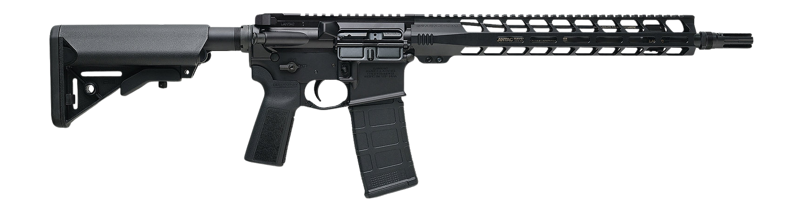 Lantac Usa 01-FA-223-RECON LA-SF15 Recon 223 Wylde 30+1 14.50" Black Nitride Threaded Barrel, Black Hardcoat Anodize Aluminum Receiver w/Picatinny Rail, M-LOK Handguard, B5 SOPMOD Black Polymer Stock,