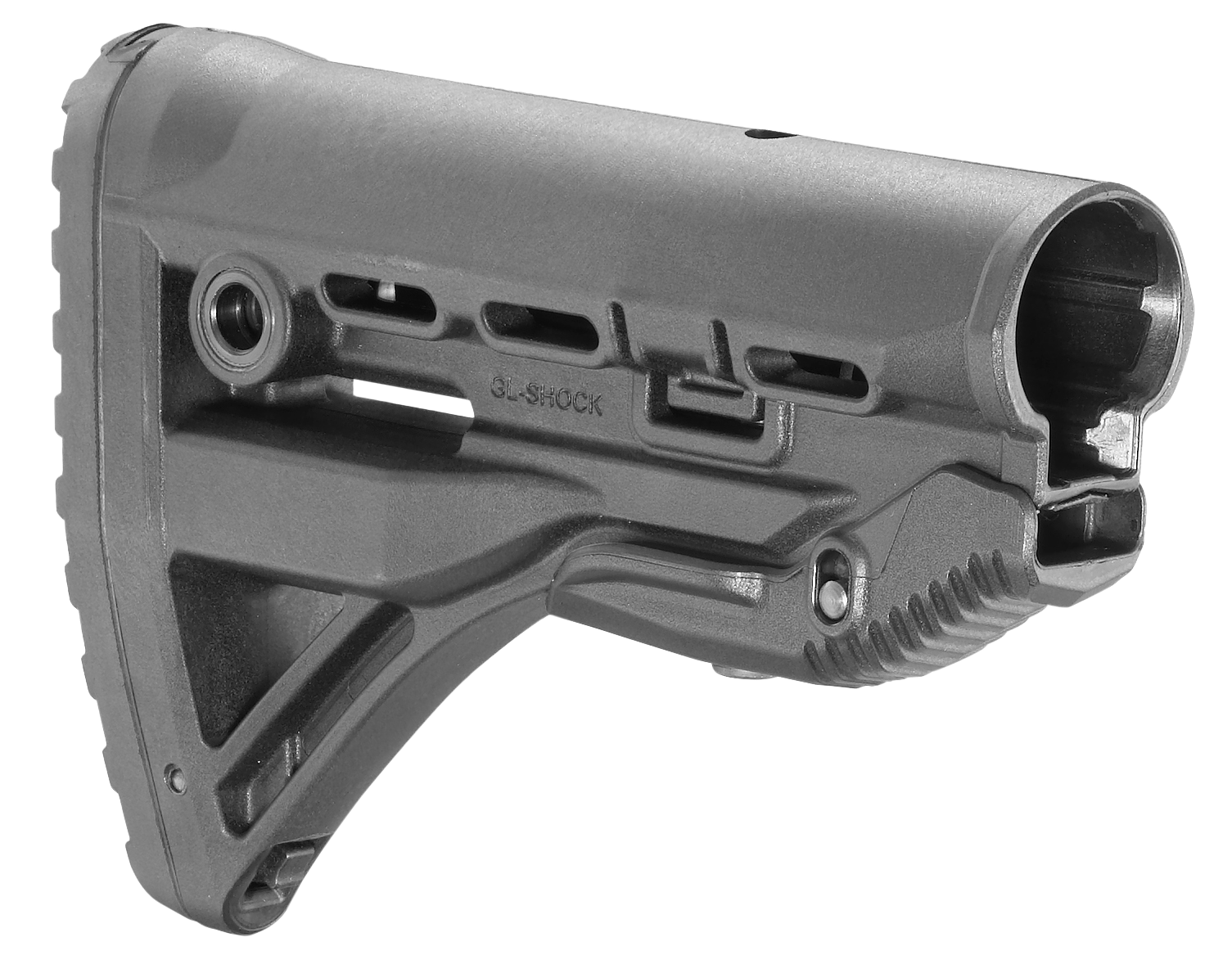 FAB Defense FXGLSHOCK GL-Shock Buttstock for M16/ M4 w/Anti-Rattle Mechanism Black Polymer
