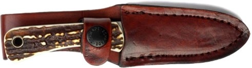 UNCLE HENRY KNIFE NEXT GEN STAGLON 3.1" CAPER W/LTHR SHTH