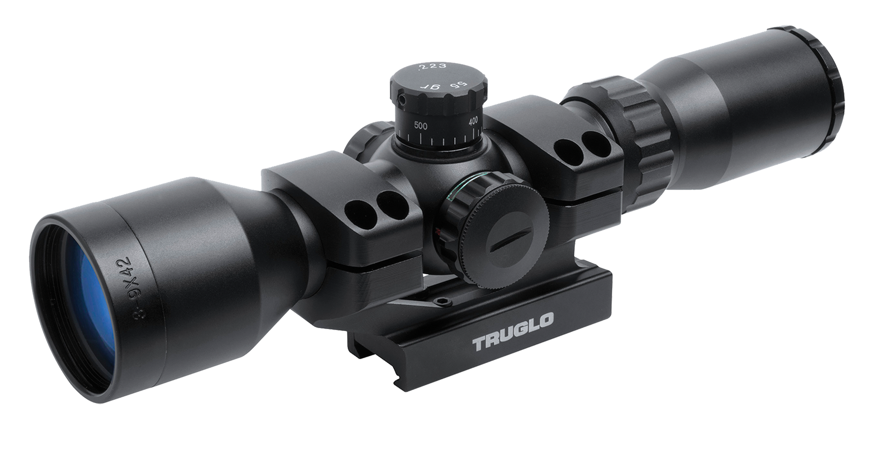Truglo TG8539TL Tru-Brite 30 3-9x 42mm Obj 28.8-12.1 ft @ 100 yds FOV 1" Tube Black Matte Finish Illuminated Duplex Mil-Dot