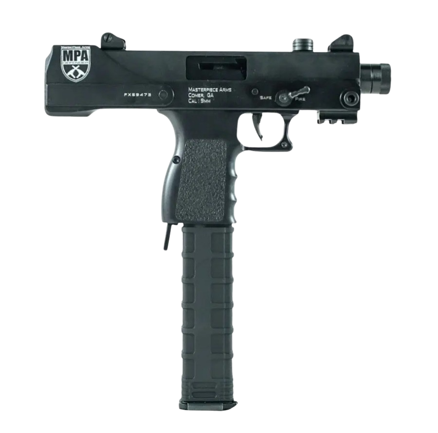 MasterPiece Arms 30T Defender Top Cocking TB 9mm Luger 5.50" 30+1 Black Cerakote
