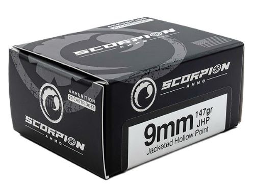Scorpion 9mm 147gr JHP 20rd Box