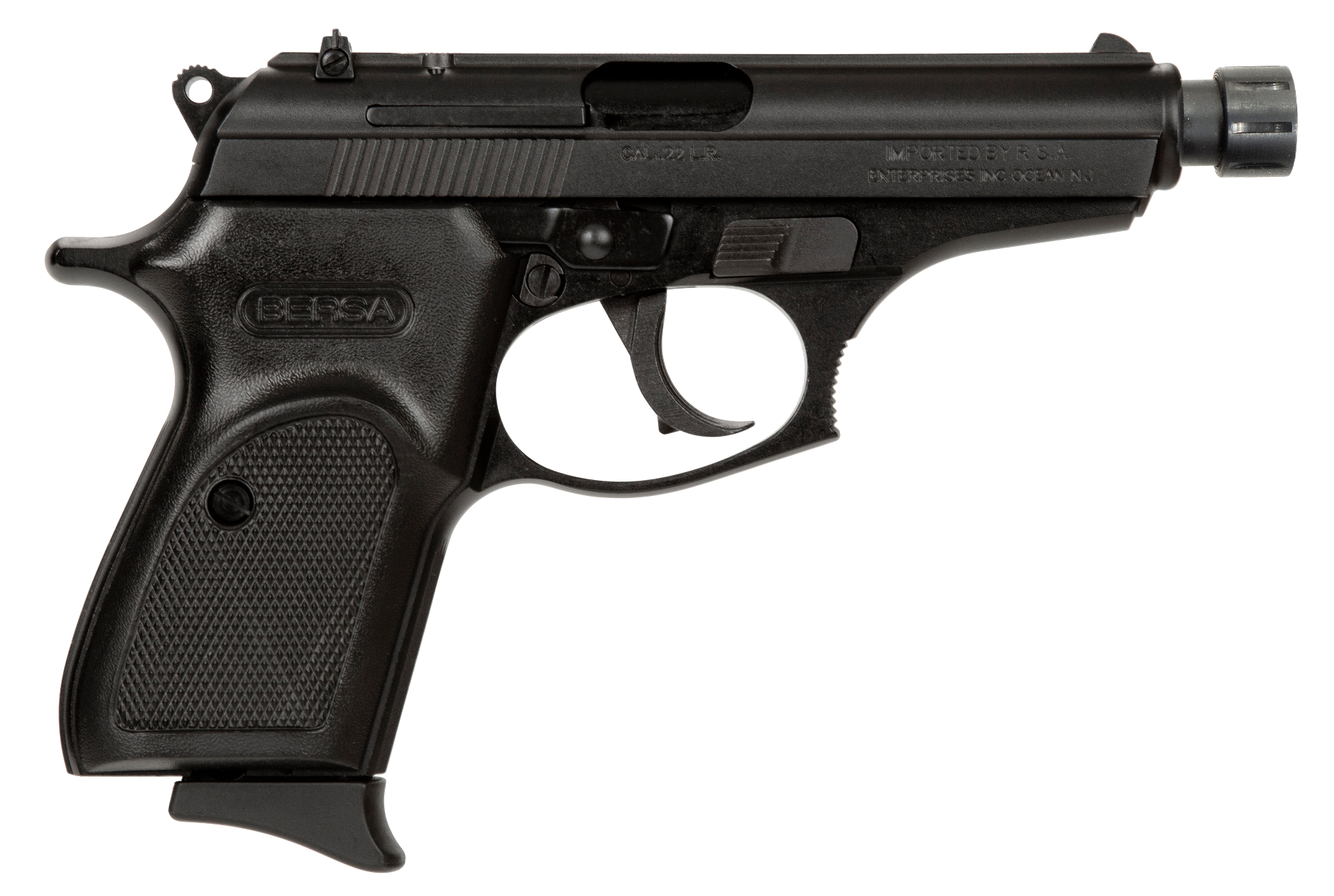 Bersa T22MX Thunder  Micro-Compact Frame 22 LR 10+1, 3.50" Black Steel Threaded Barrel, Matte Black Serrated Slide & Aluminum Frame w/Beavertail