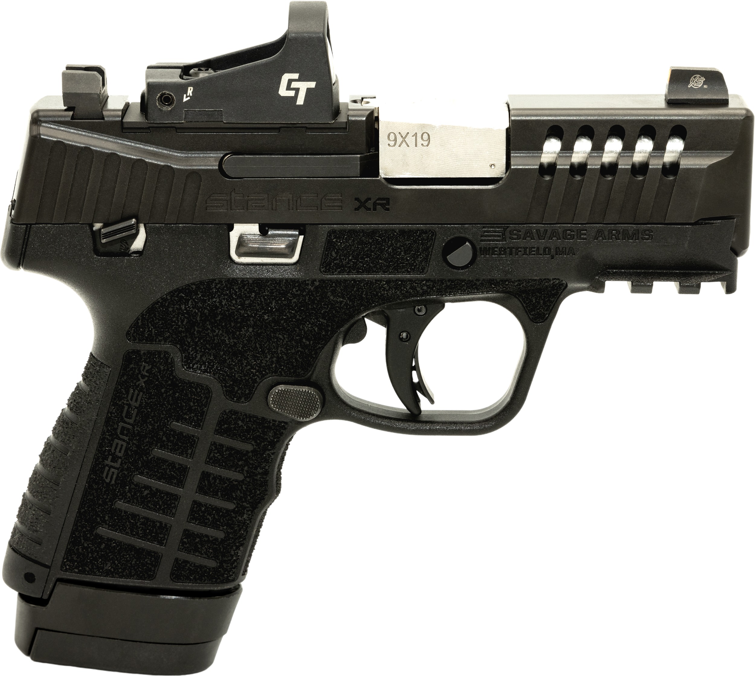 Savage Arms 67054 Stance XR 9mm 13+1 3.20" Natural Black Nitride Ported Stainless Steel Slide Black Glass Filled Nylon Grip Ambidextrous