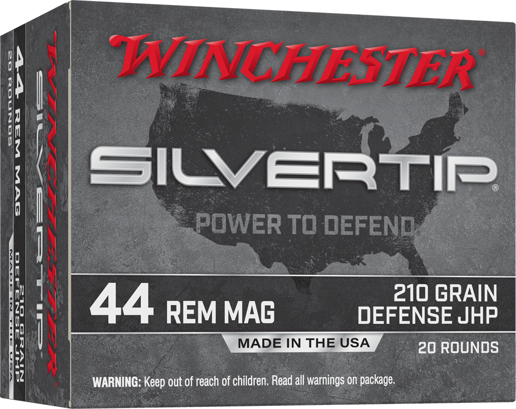 Winchester Ammo W44MST Silvertip 44RemMag 210gr Jacketed Hollow Point 20 Per Box/10 Case