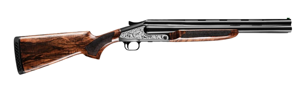 ATI ATIGKOF123B18 3B  12 Gauge 3.50" 3 Shot 18" Black Vent Rib Barrel, Black Receiver,  Wood Stock