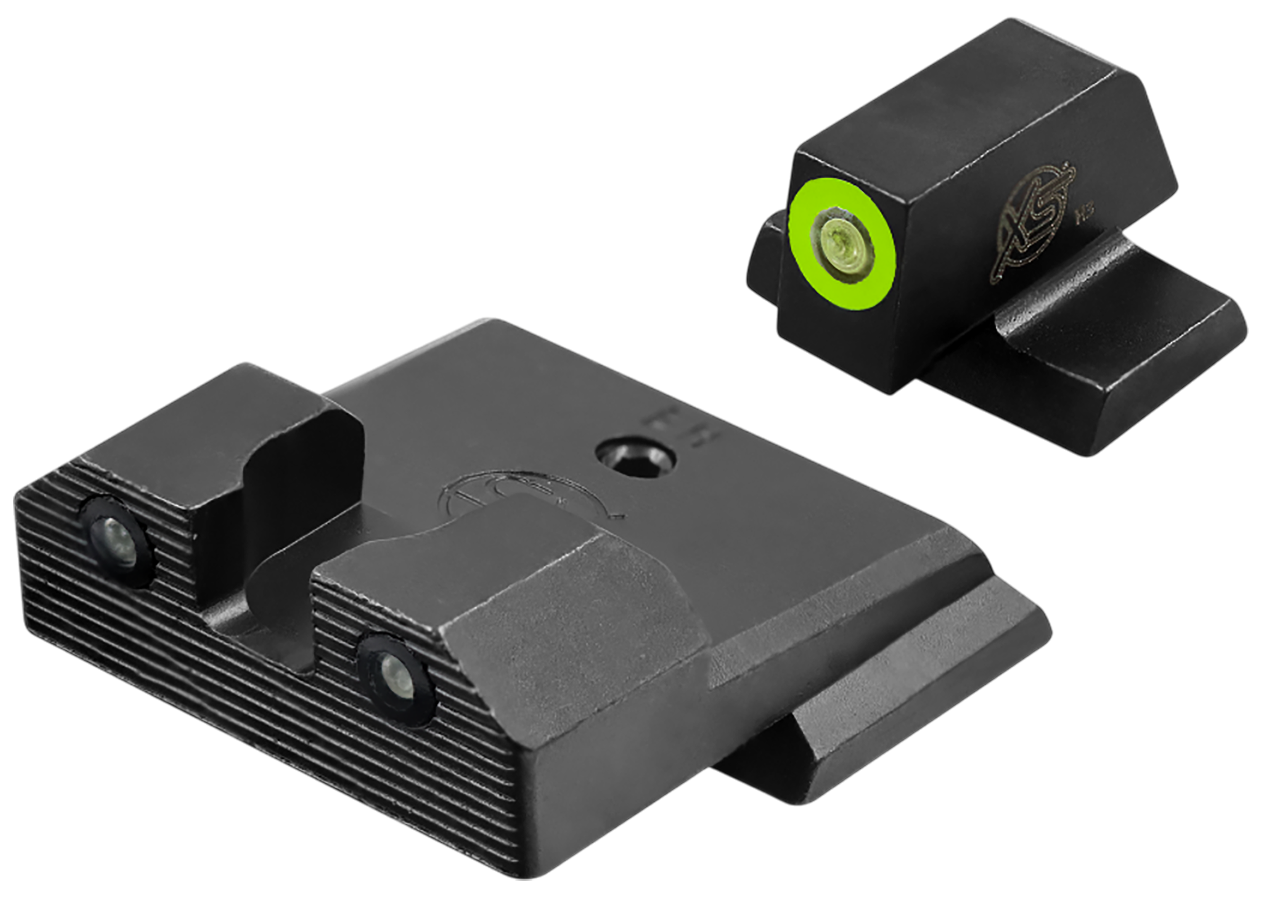 XS Sights SWR206P6G R3D 2.0 Night Sight Set Green Tritium Front/Black Oxide Frame, Fits S&W M&P 2.0 FS/Compact
