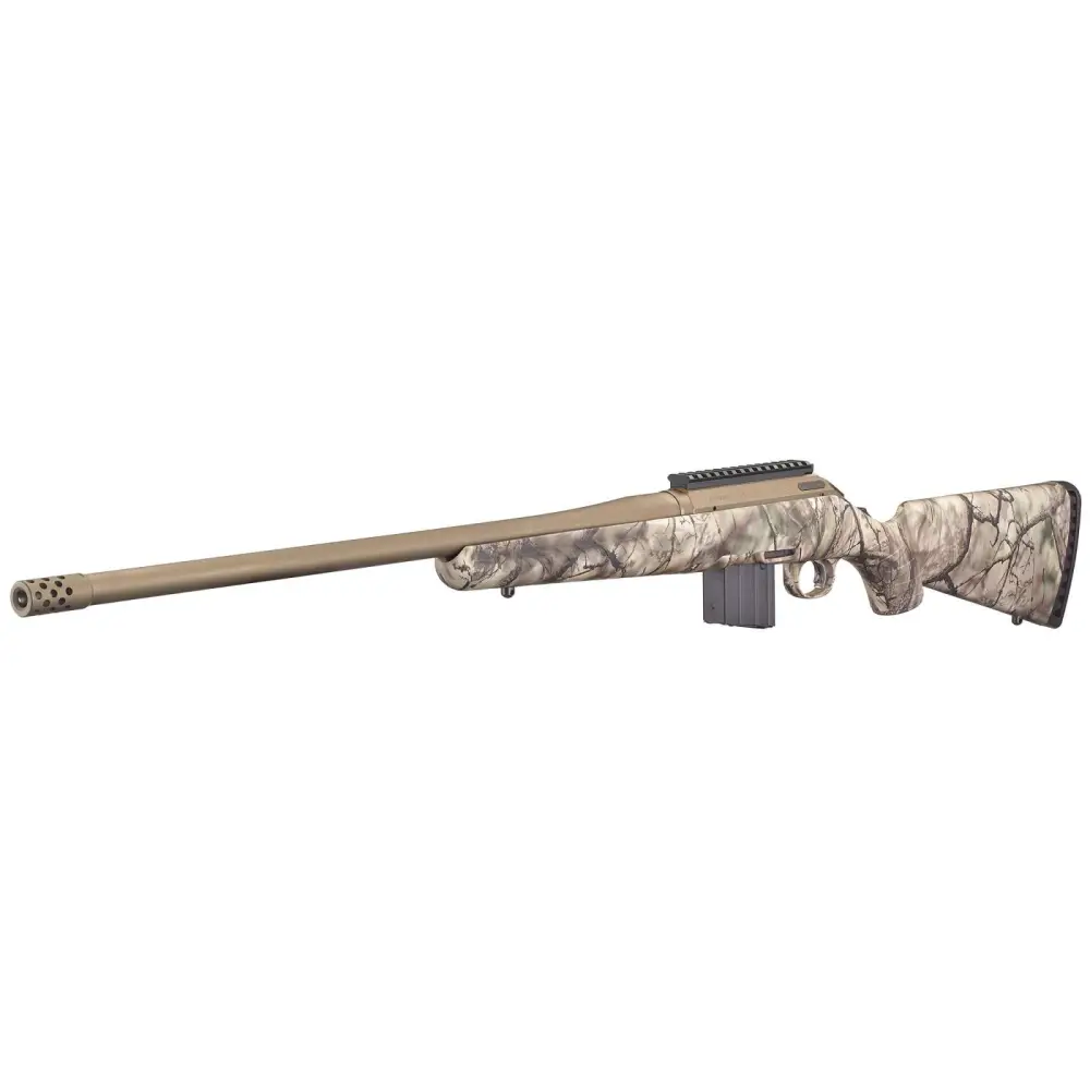 dRUGER AMERICAN GO WILD 350 LEGEND RFL 22" BRNT BRNZ THRDED BBL, CAMO STOCK 5RD