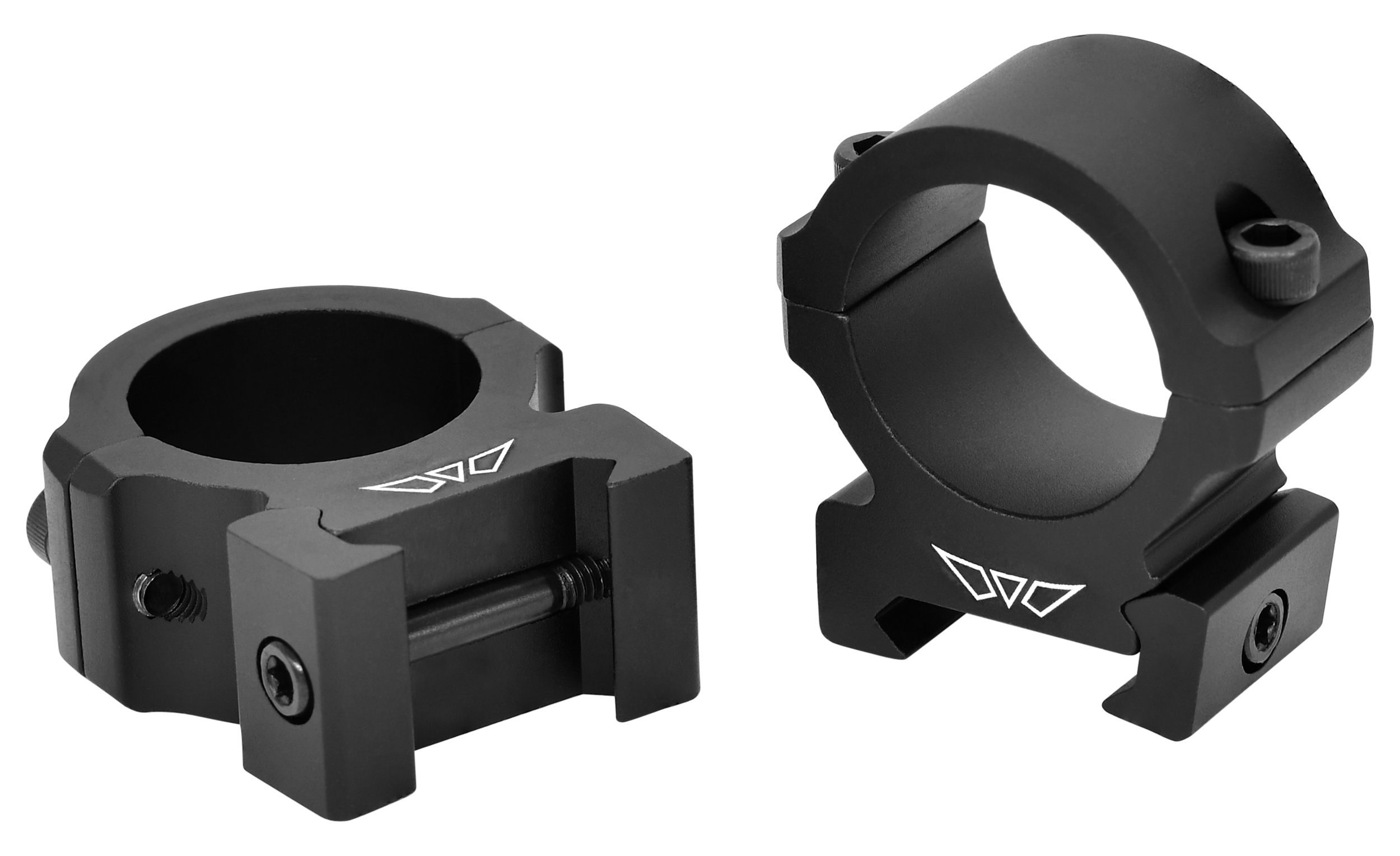 Warne V601M Horizontal Rings Vapor Matte Black 1" Medium 0 MOA