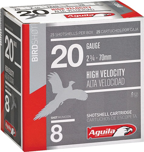 AGUILA SHOTSHELL 20GA 2.75" 1OZ #8 250RD CASE LOT