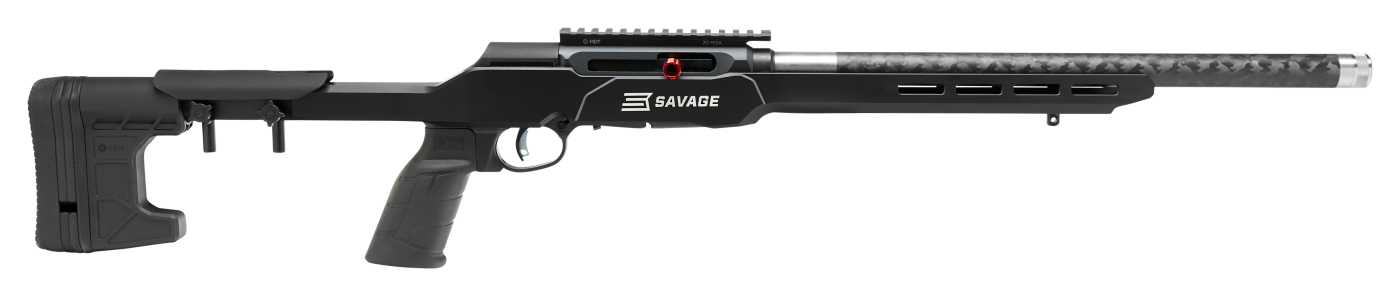 Savage Arms 47256 A22 Precision Lite Full Size 22 LR 10+1 18" Carbon Fiber Threaded Barrel, Black Picatinny Rail Carbon Steel Receiver, M-LOK Handguard, Black MDT Chassis Aluminum Stock, Black Polymer