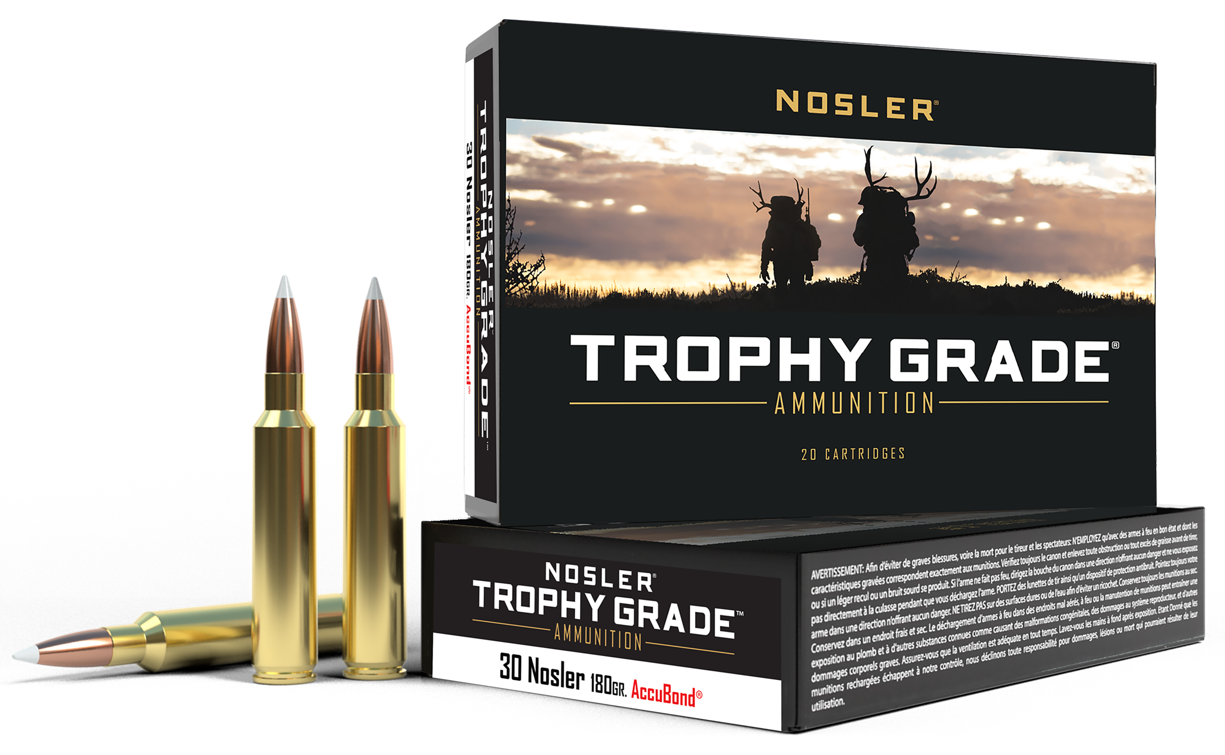 Nosler 60117 Trophy Grade 30Nosler 180gr Nosler AccuBond 20 Per Box/10 Case