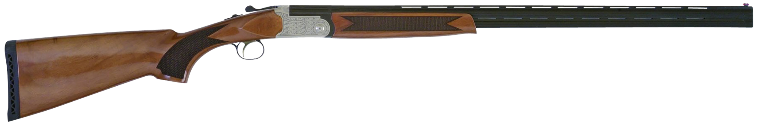 TriStar 30418 Setter S/T  Full Size 410 Gauge Break Open 3" 2rd 28" Black Vent Rib Barrel, Engraved Silver Steel Receiver, Fixed Turkish Walnut Stock, Beretta/Benelli Chokes, Right Hand