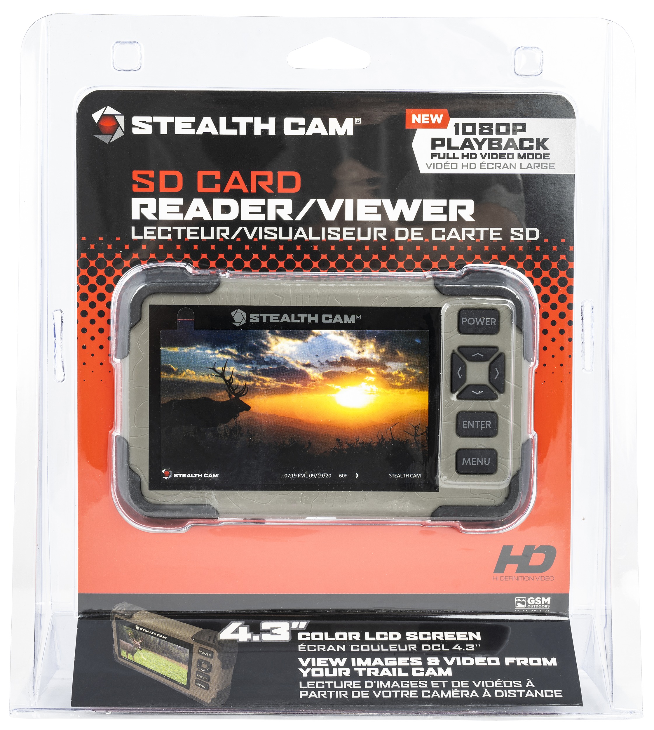Stealth Cam STCCRV43HD SD Card Reader / Viewer Black/Green 4.30" Color LCD Screen SD Card Slot/Up to 32GB