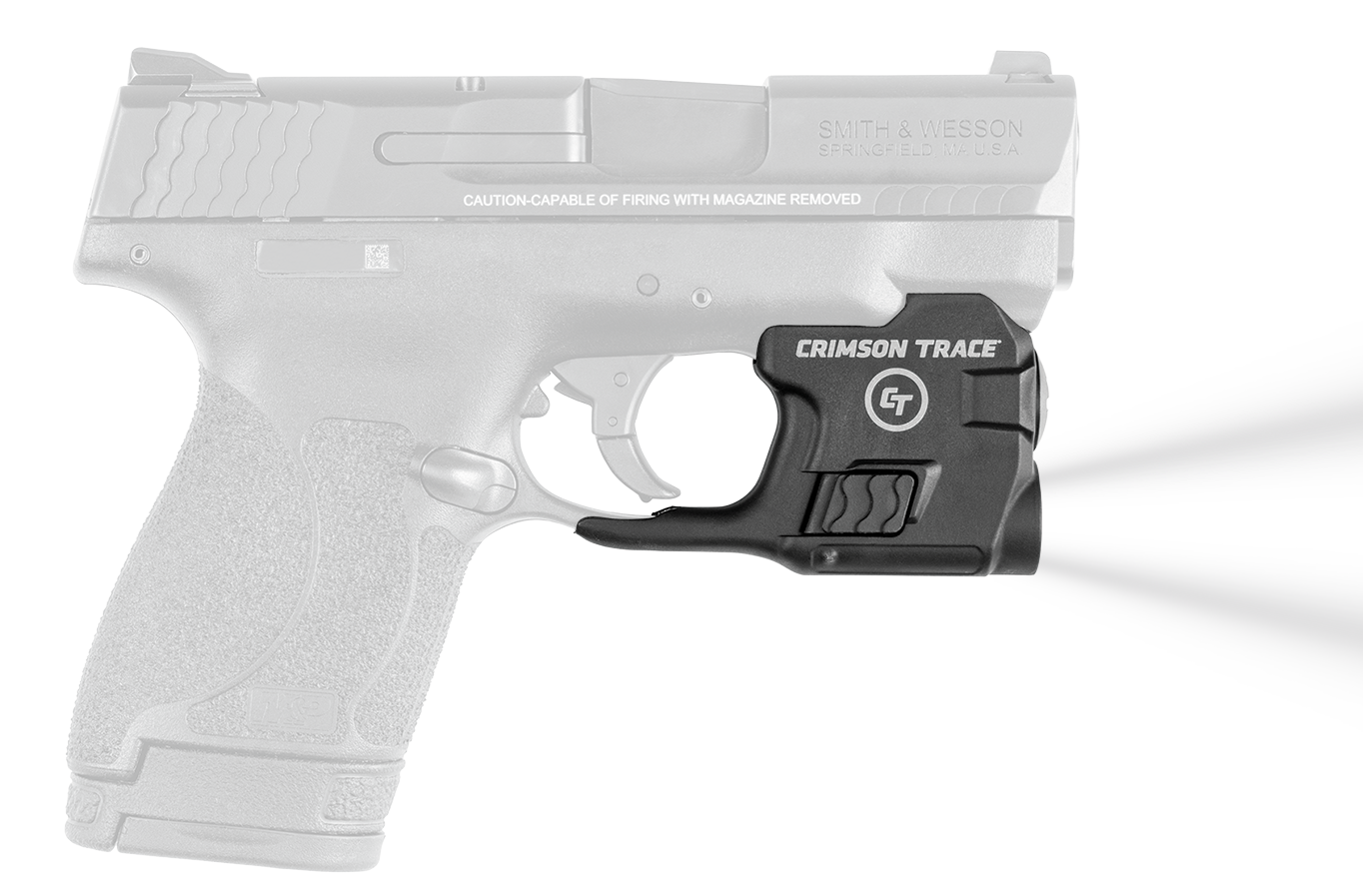 Crimson Trace 0182501 Lightguard Polymer S&W M&P Shield/Shield Plus/M2.0 Shield, 110 Lumens White LED, Trigger Guard Mount