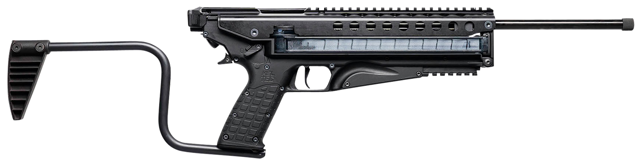 Kel-Tec R50BLK R50 5.7x28mm 50+1 16.10" Threaded Barrel, Black Receiver & Polymer Grip, Side-Folding Stock, Adjustable Sights, QD Sling Mount
