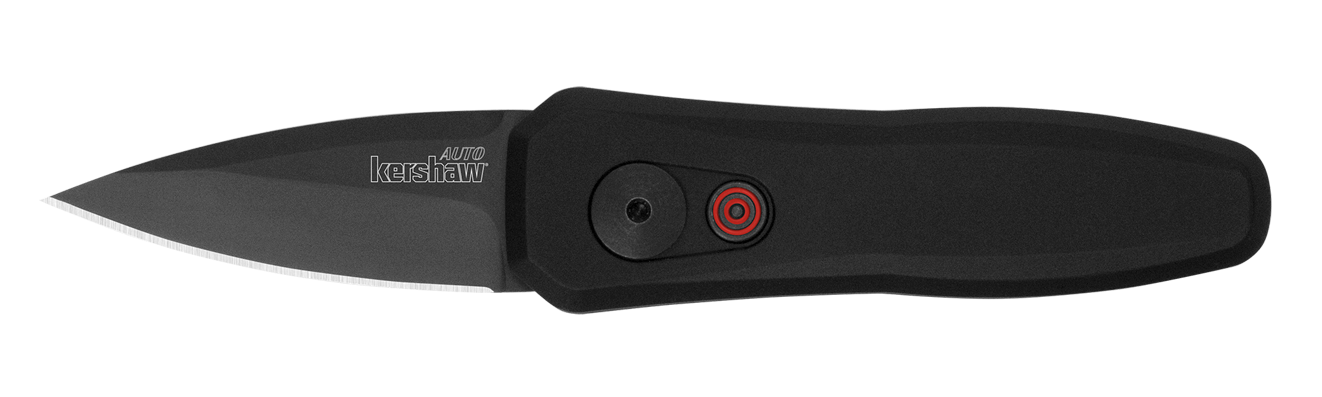 Kershaw 7500BLK Launch 4 1.90" Folding Spear Point Plain Black DLC CPM 154 SS Blade Black Aluminum Handle Includes Pocket Clip
