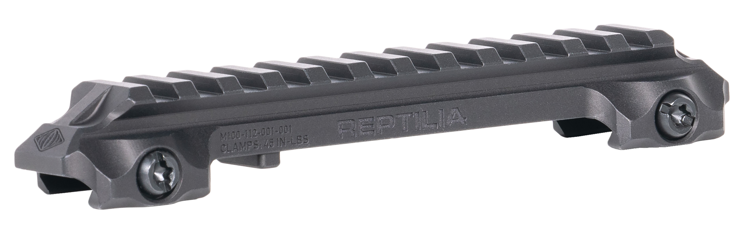 Reptilia LLC 100269 RMU Mount 12 Slot Black 7075-T6 Aluminum Mil-Spec 1913 Picatinny Rail Mount