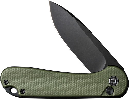 CIVIVI KNIFE ELEMENTUM II 2.96 " OD GREEN G10/BLK CLAM PACK