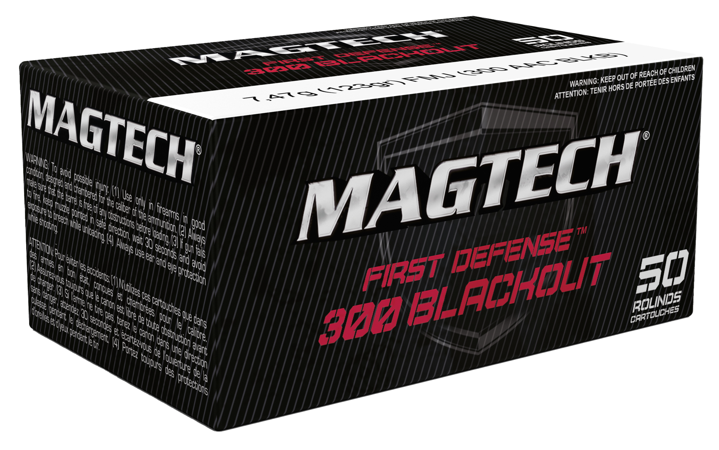 Magtech 300BLKB Tactical/Training  300Blackout 123gr Full Metal Jacket 50 Per Box/20 Case