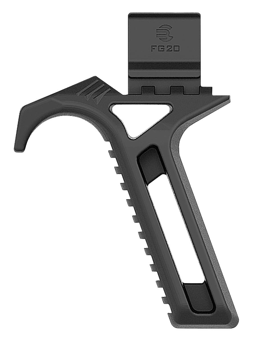 Recover Tactical FG2001 FG20  Black Polymer Angled Grip compatible with 20/20N, 20/21, 20/22 & 20/80 Stabilizers