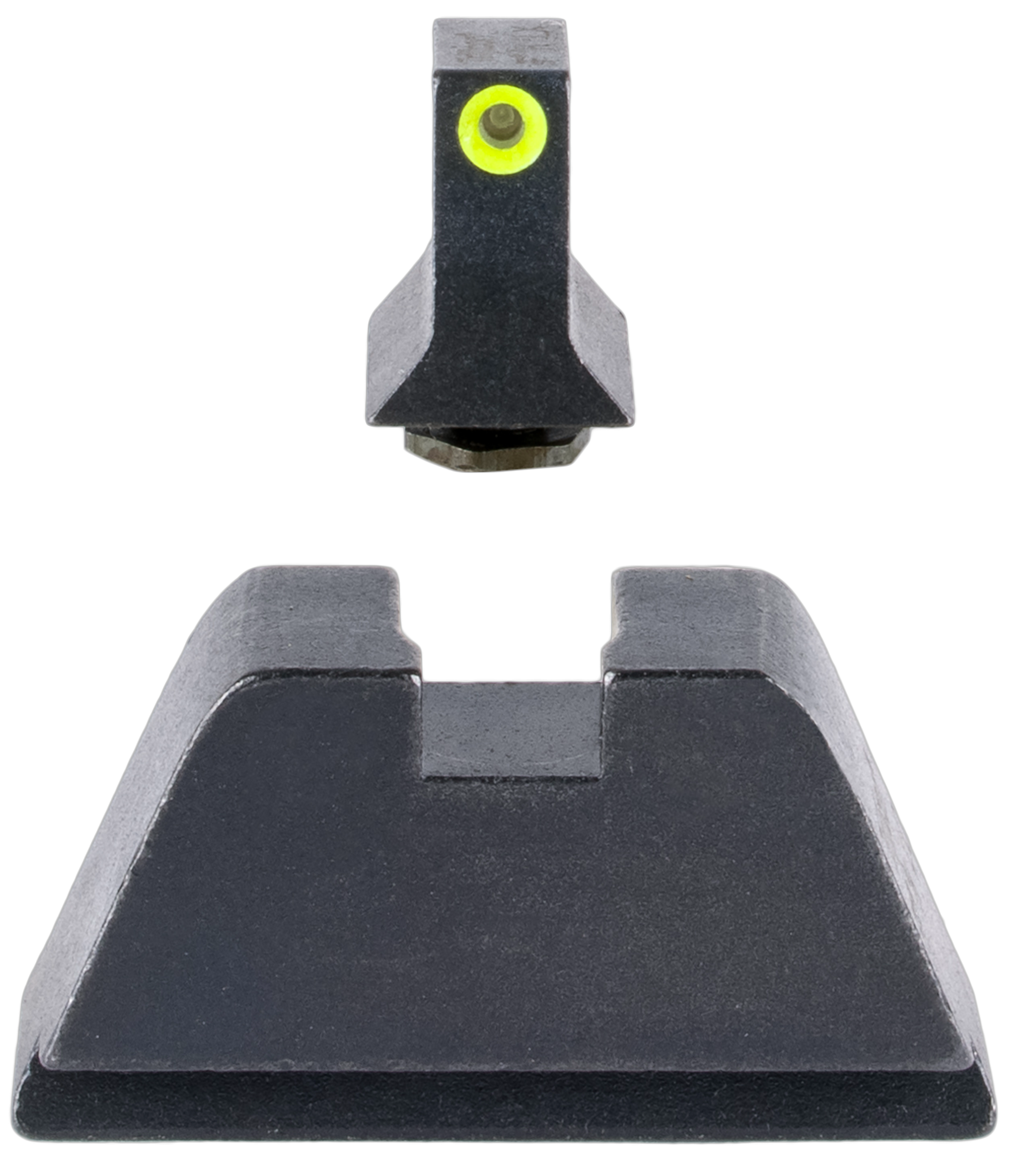 Trijicon GL201C601139 Suppressor/Optic Height Sights  Green/Tritium Yellow Outline Front Sight-Black/Blank Rear Sight Glock 17/17L/19/22 Standard Frame