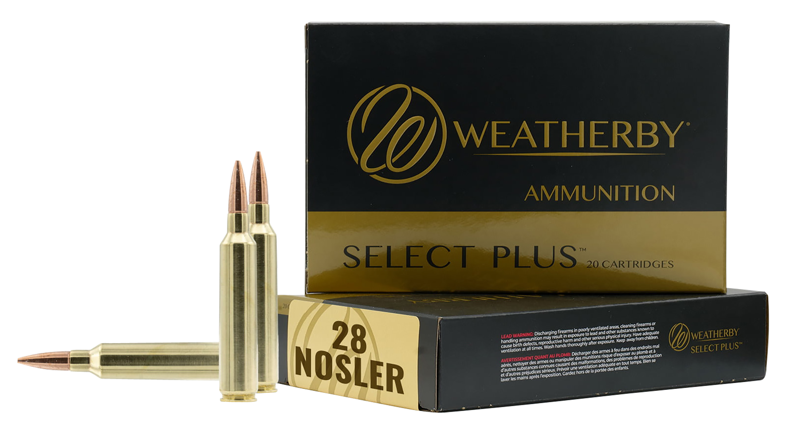 Weatherby M28NS163HCB Select Plus 28Nosler 163gr Hammer Custom 20 Per Box/10 Case