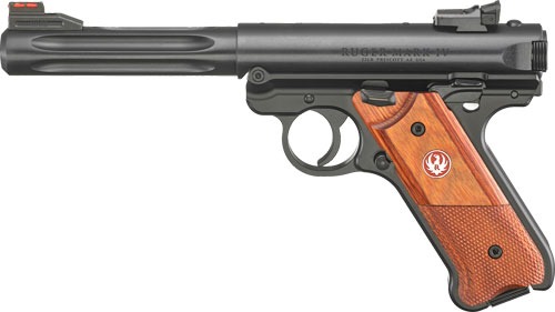 RUGER MARK IV HUNTER 22LR 5.5" BLUE FLUTED ADJ. LAMINATD