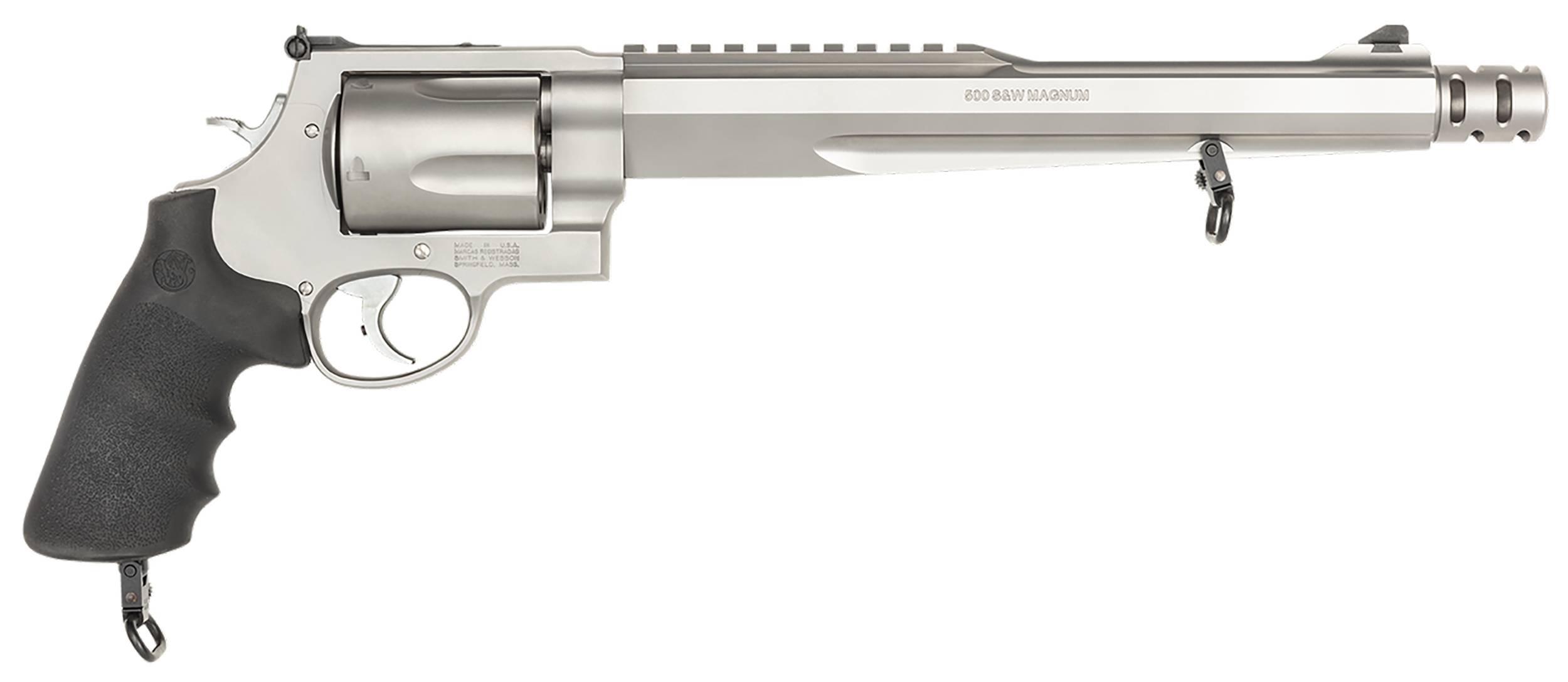 Smith & Wesson 170231 Model 500 Performance Center  500 S&W Mag Stainless Steel  10.50" Barrel With Muzzle Brake/Picatinny Rail, 5rd  Cylinder & X-Frame, Chromed Hammer & Trigger With Stop