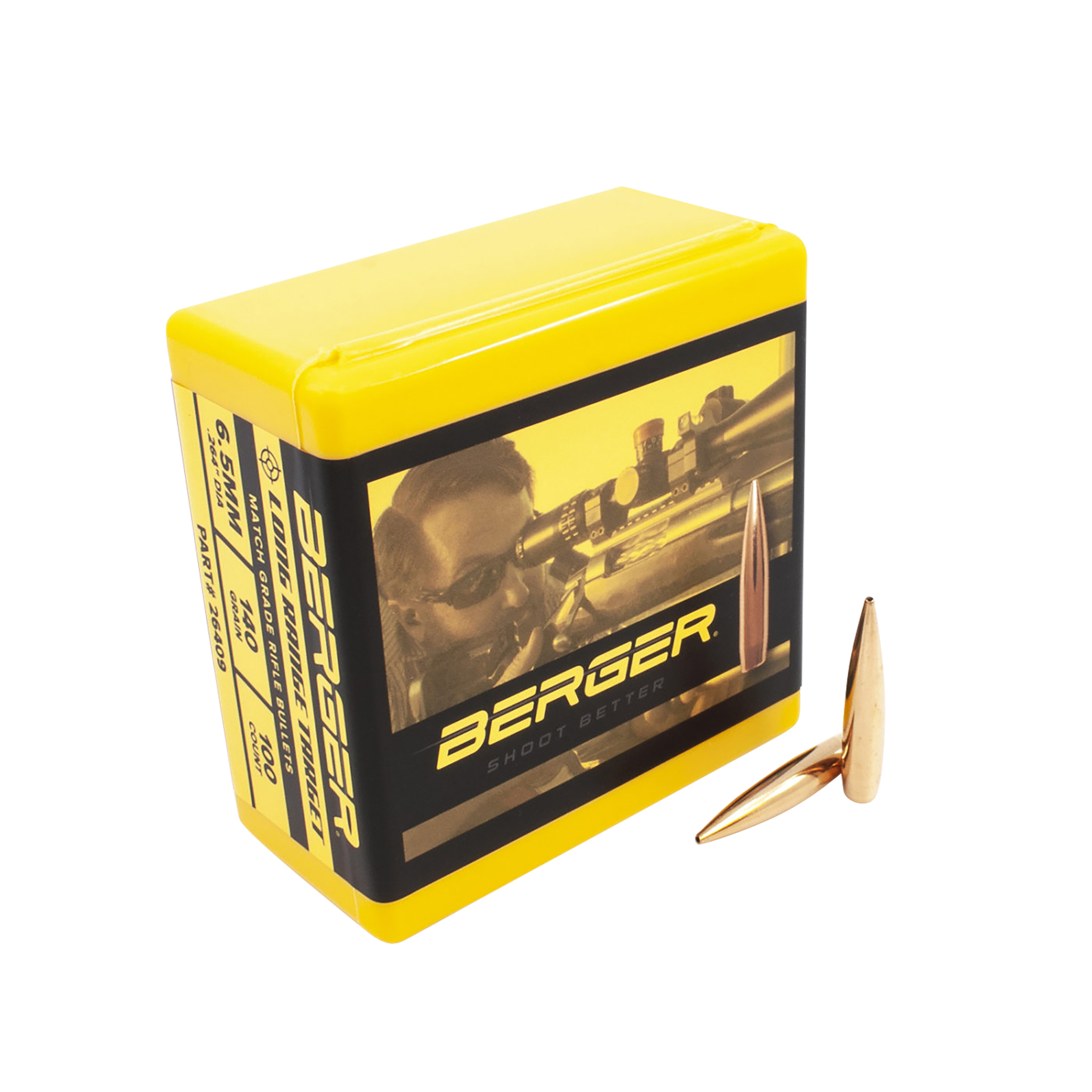 Berger Bullets 26409 Target Match Grade 6.5Creedmoor 140gr Tangent Long Range Boat Tail 100/Box