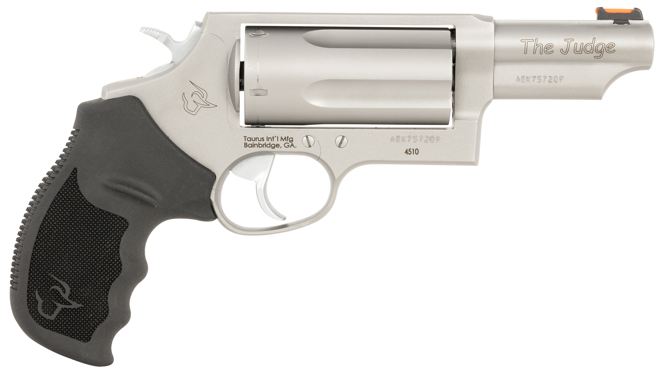 Taurus 24410P39T Judge T.O.R.O. Compact Frame 45 Colt (Long Colt)/410 Gauge 5rd 3" Matte Stainless Steel Barrel, Cylinder & Frame, Black Rubber Grip, Transfer Bar Safety, Exposed Hammer, Optics Ready